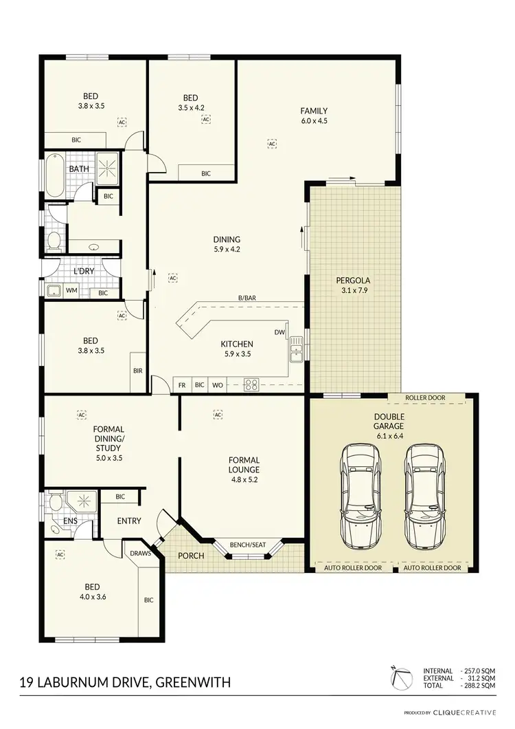 Floorplan of Homely house listing, 19 Laburnum Drive, Greenwith SA 5125