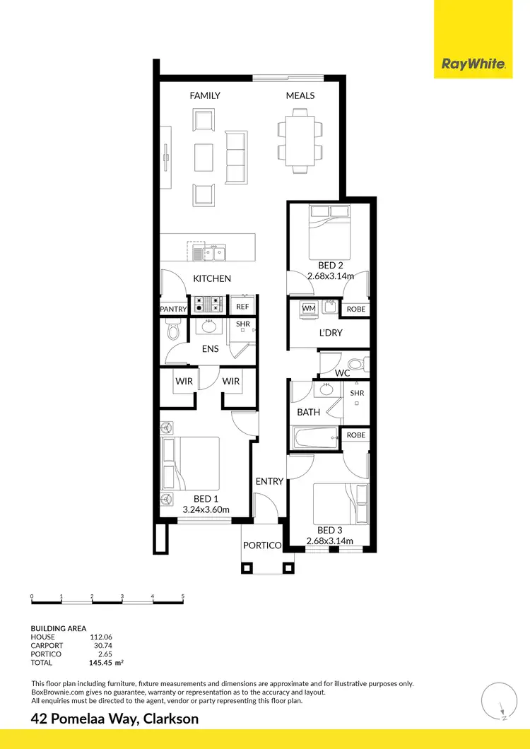 Floorplan of Homely house listing, 42 Pomelaa Way, Clarkson WA 6030