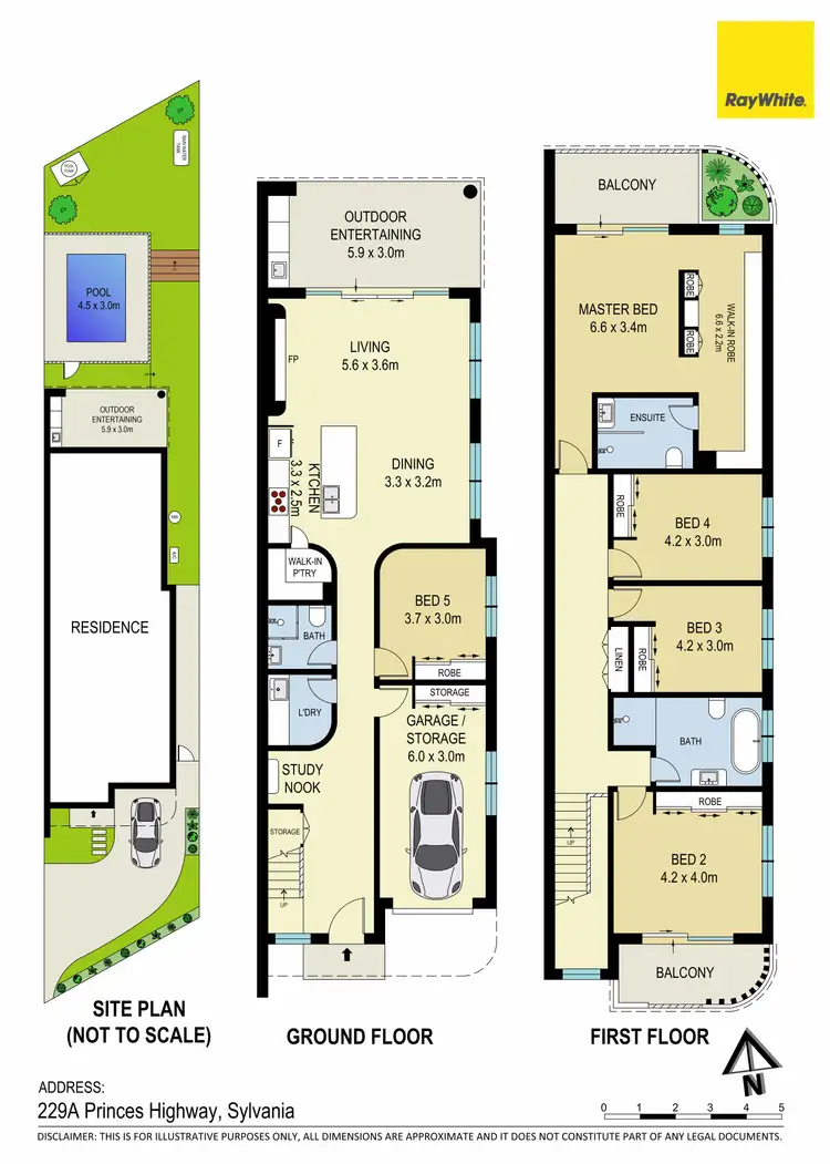 Floorplan of Homely semi-detached listing, 229A Princes Highway, Sylvania NSW 2224