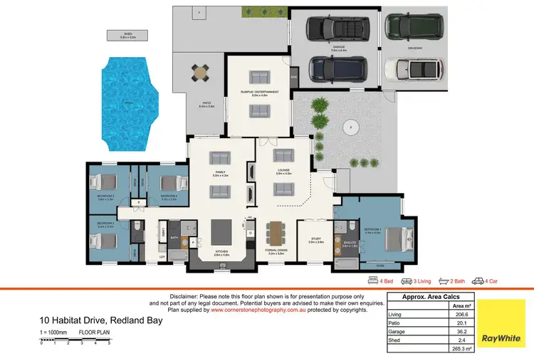 Floorplan of Homely house listing, 10 Habitat Drive, Redland Bay QLD 4165
