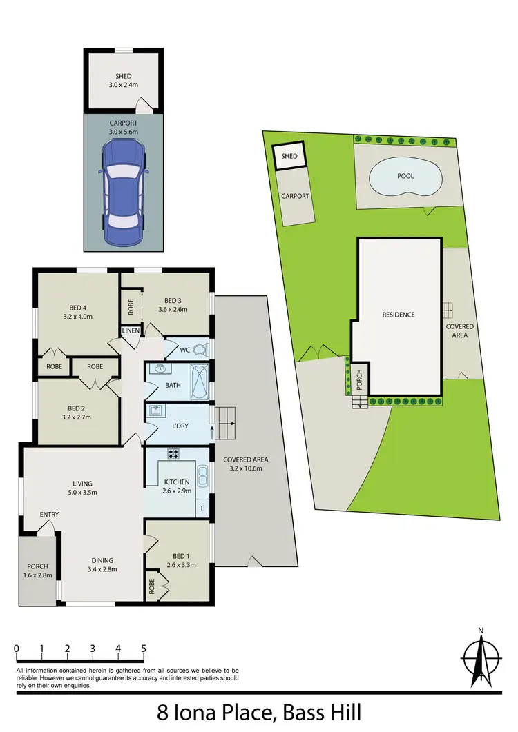 Floorplan of Homely house listing, 8 Iona Place, Bass Hill NSW 2197