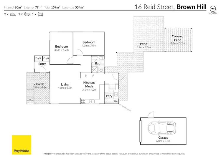 Floorplan of Homely house listing, 16 Reid Street, Brown Hill VIC 3350