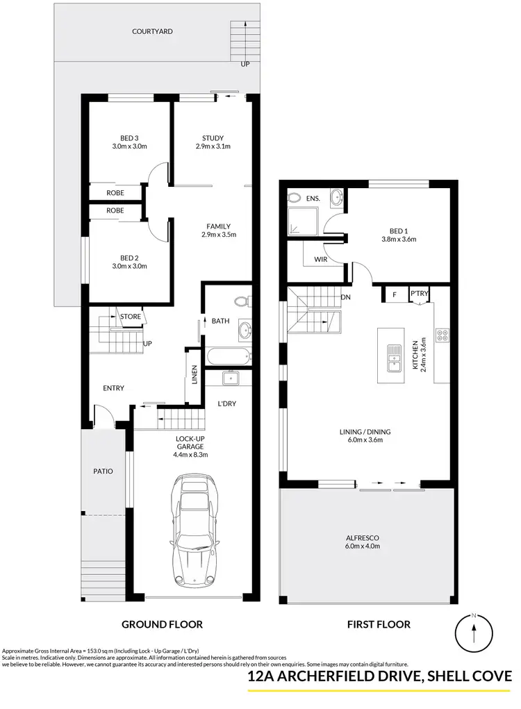 Floorplan of Homely semi-detached listing, 12A Archerfield Drive, Shell Cove NSW 2529