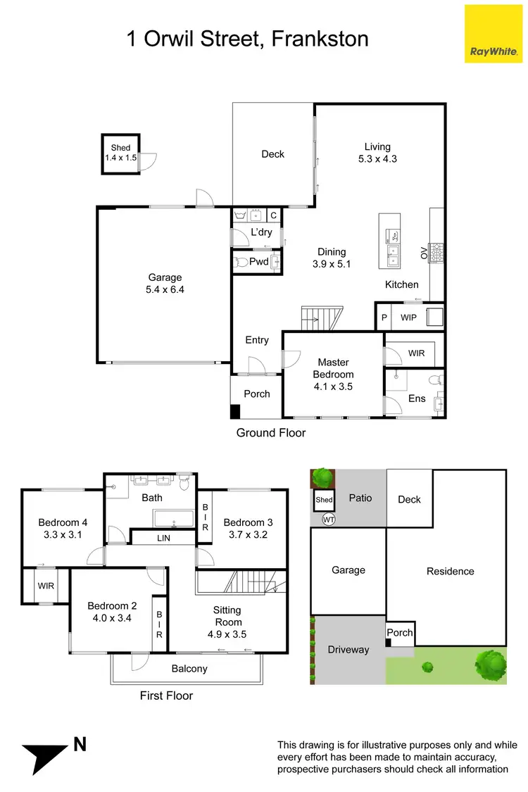 Floorplan of Homely house listing, 1 Orwil Street, Frankston VIC 3199