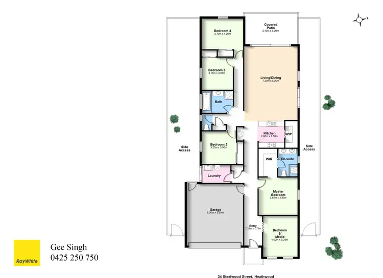 Floorplan of Homely house listing, 34 Steelwood Street, Heathwood QLD 4110