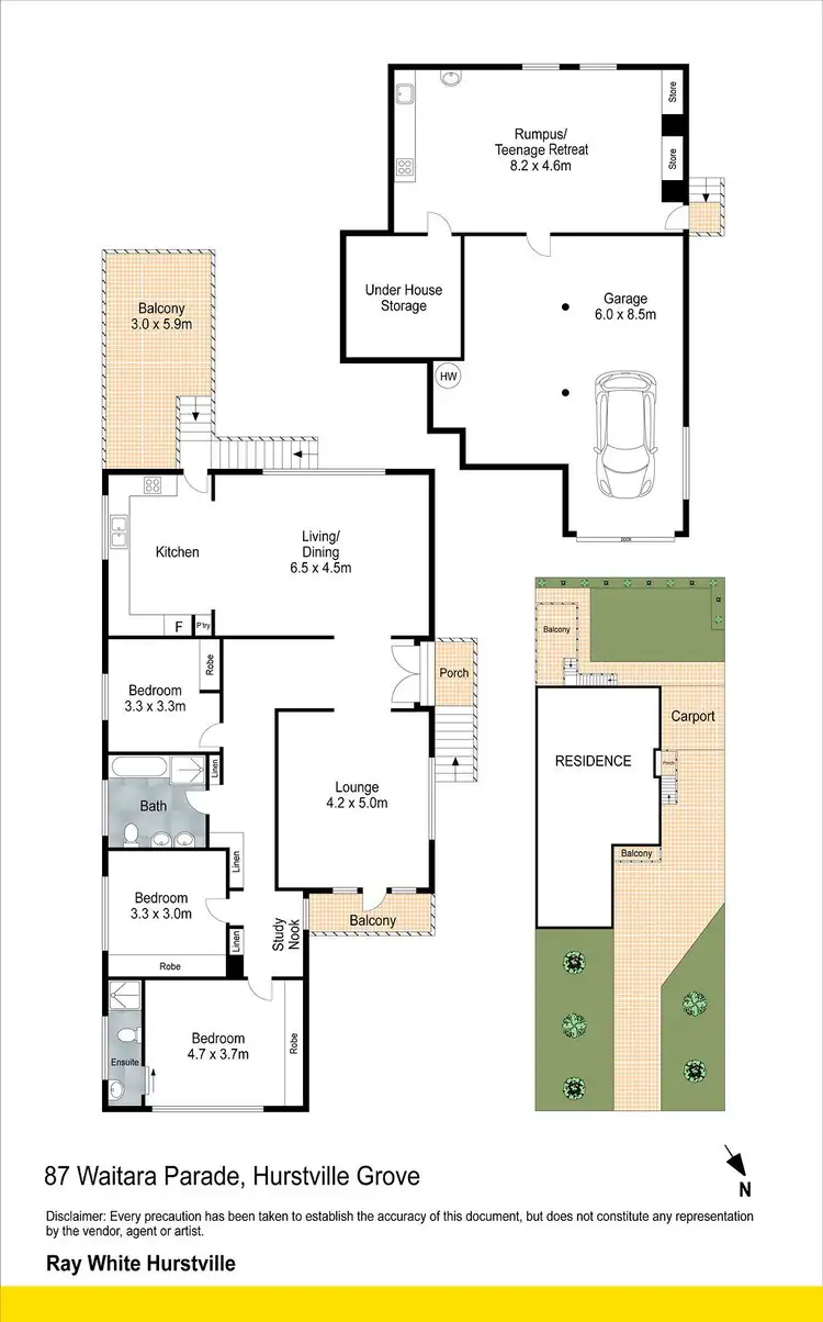 Floorplan of Homely house listing, 87 Waitara Parade, Hurstville Grove NSW 2220