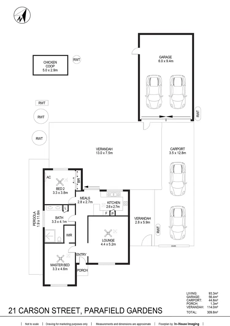 Floorplan of Homely house listing, 21 Carson Street, Parafield Gardens SA 5107