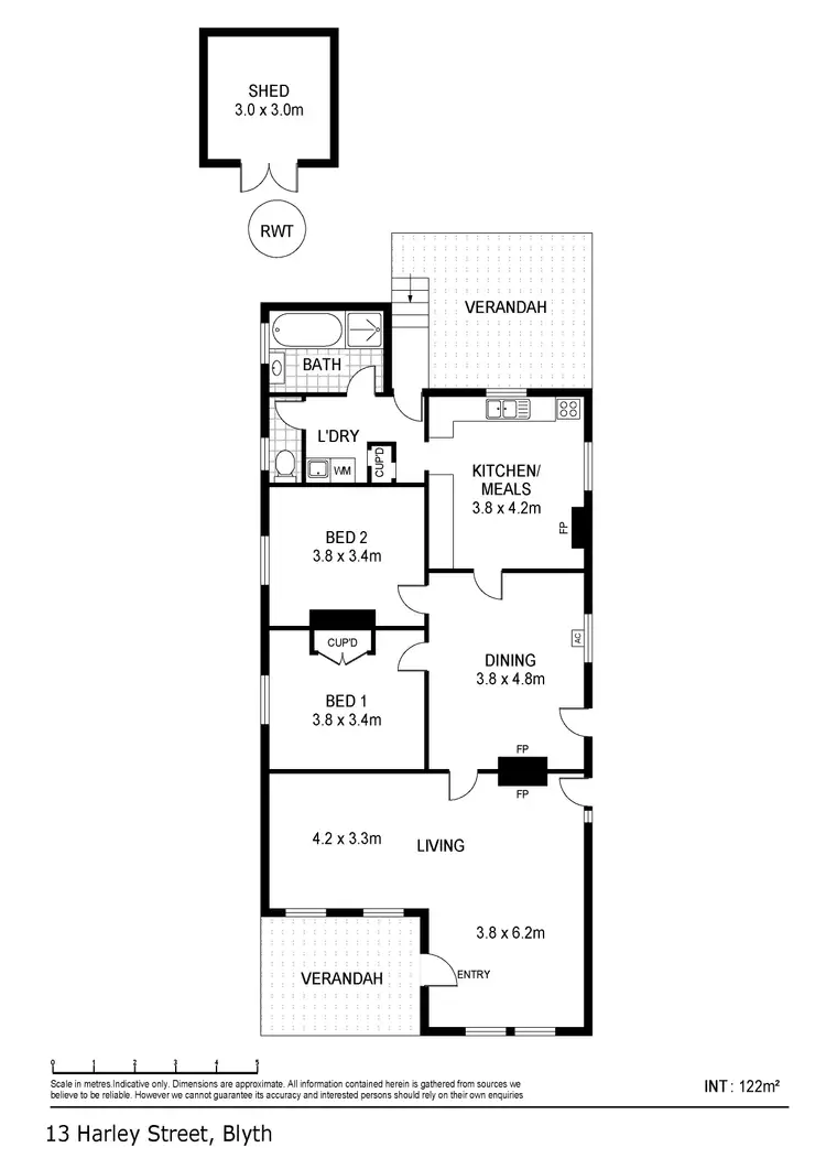 Floorplan of Homely house listing, 13 Harley Street, Blyth SA 5462