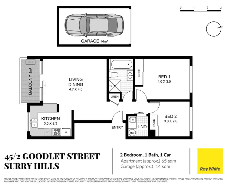 Floorplan of Homely apartment listing, 45/2 Goodlet Street, Surry Hills NSW 2010