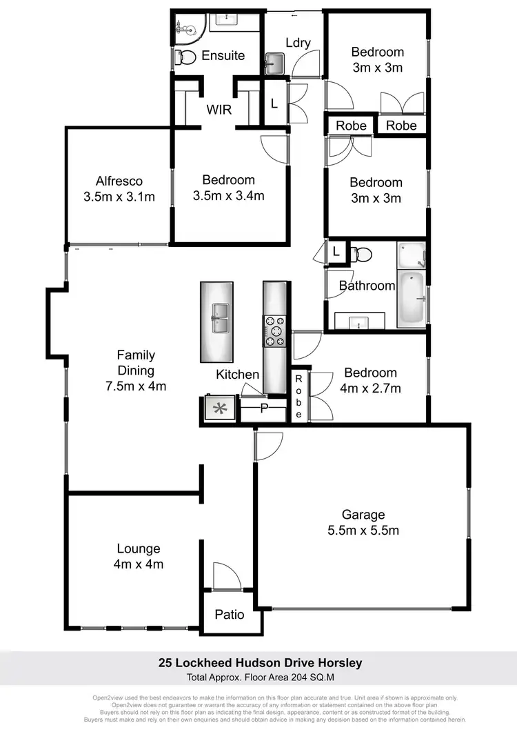 Floorplan of Homely house listing, 25 Lockheed Hudson Drive, Horsley NSW 2530