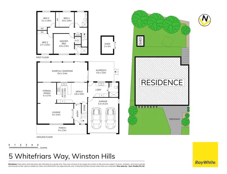Floorplan of Homely house listing, 5 Whitefriars Way, Winston Hills NSW 2153
