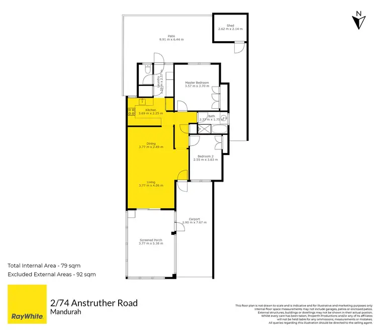 Floorplan of Homely villa listing, 2/74 Anstruther Road, Mandurah WA 6210