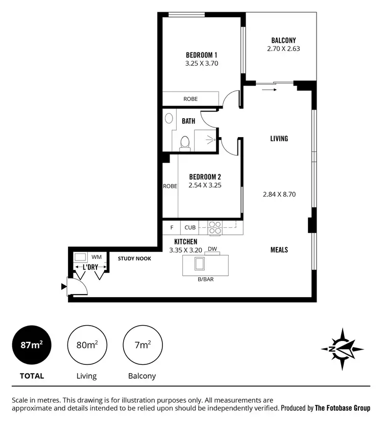 Floorplan of Homely apartment listing, 407/96 North Terrace, Adelaide SA 5000