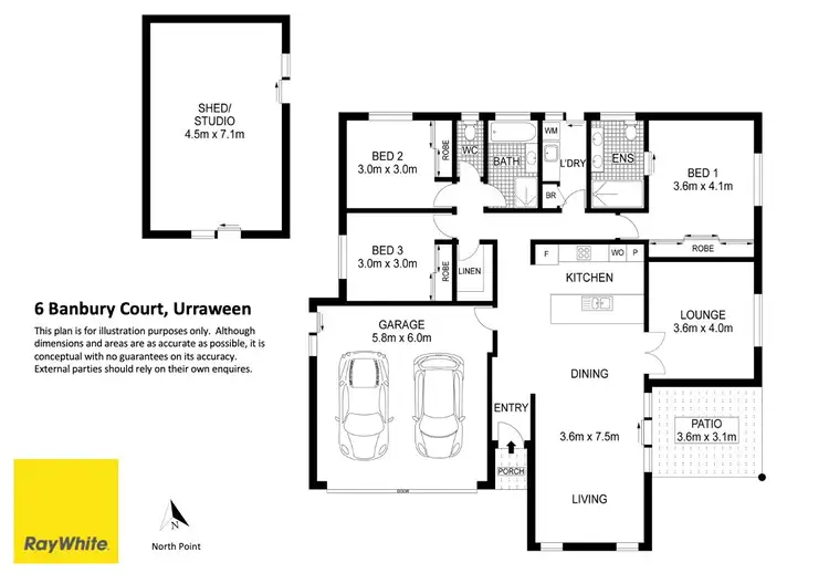 Floorplan of Homely house listing, 6 Banbury Court, Urraween QLD 4655