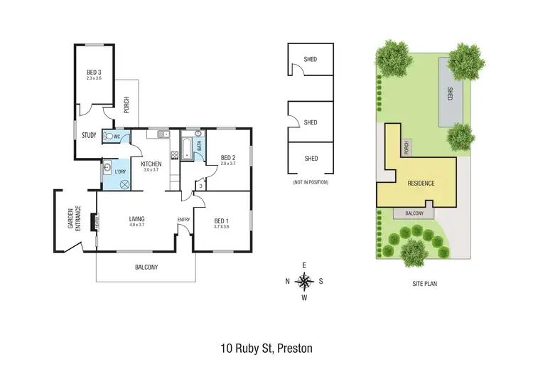 Floorplan of Homely house listing, 10 Ruby Street, Preston VIC 3072