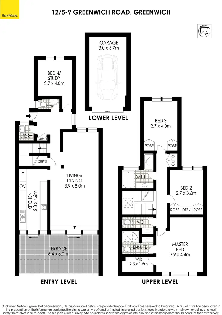 Floorplan of Homely apartment listing, 12/5-9 Greenwich Road, Greenwich NSW 2065
