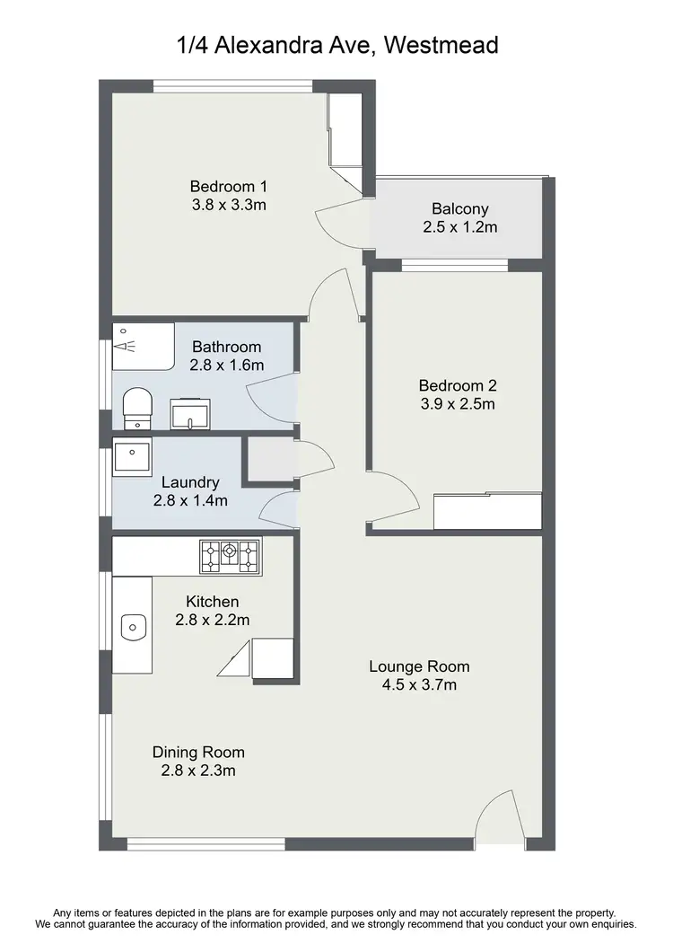 Floorplan of Homely apartment listing, 1/4 Alexandra Avenue, Westmead NSW 2145