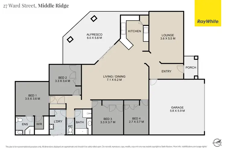 Floorplan of Homely house listing, 27 Ward Street, Middle Ridge QLD 4350
