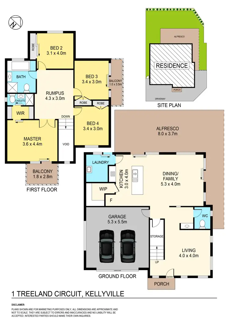 Floorplan of Homely house listing, 1 Treeland Circuit, Kellyville NSW 2155