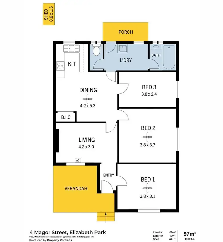 Floorplan of Homely house listing, 4 Magor Street, Elizabeth Park SA 5113