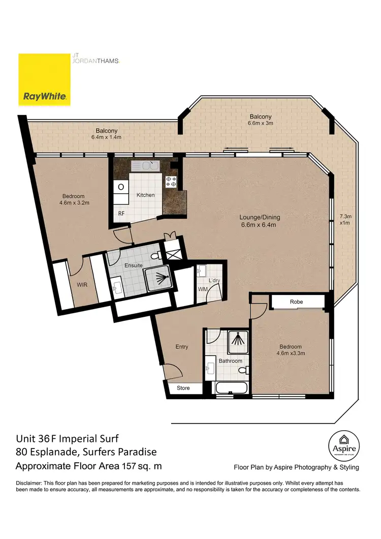 Floorplan of Homely apartment listing, 36F/80 The Esplanade, Surfers Paradise QLD 4217