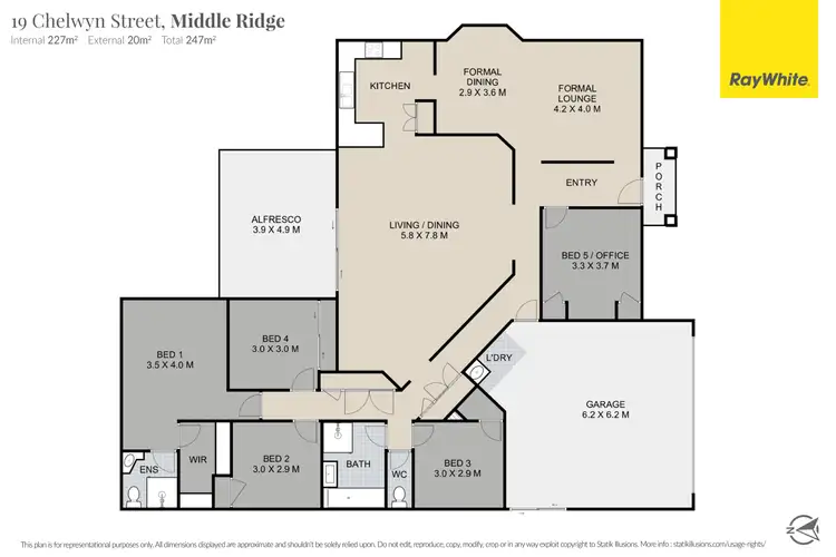 Floorplan of Homely house listing, 19 Chelwyn Street, Middle Ridge QLD 4350