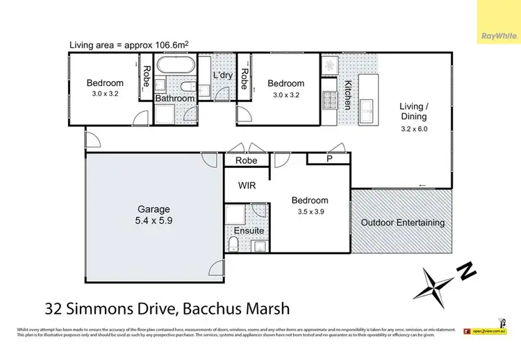 Floorplan of Homely house listing, 32 Simmons Drive, Bacchus Marsh VIC 3340