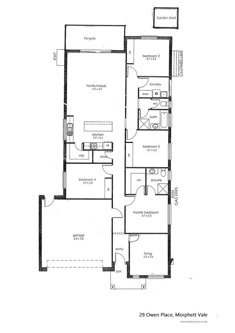 Floorplan of Homely house listing, 29 Owen Place, Morphett Vale SA 5162
