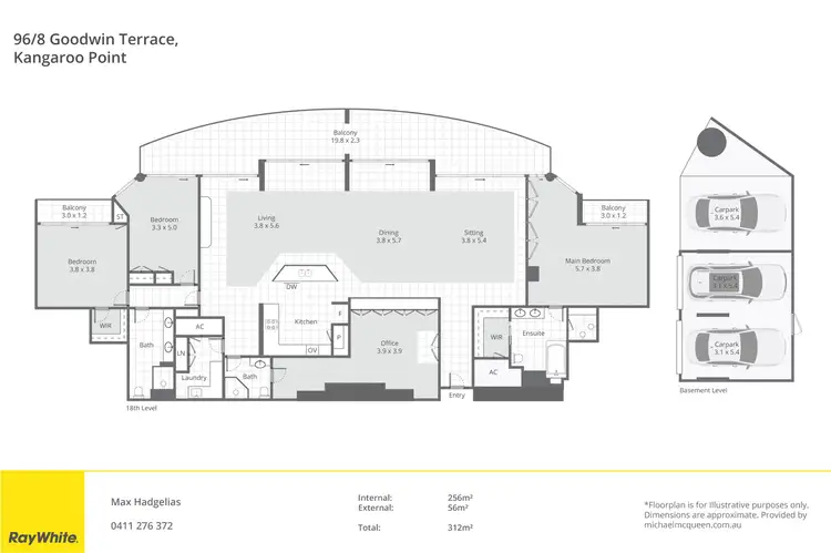 Floorplan of Homely house listing, 96/8 Goodwin Street, Kangaroo Point QLD 4169