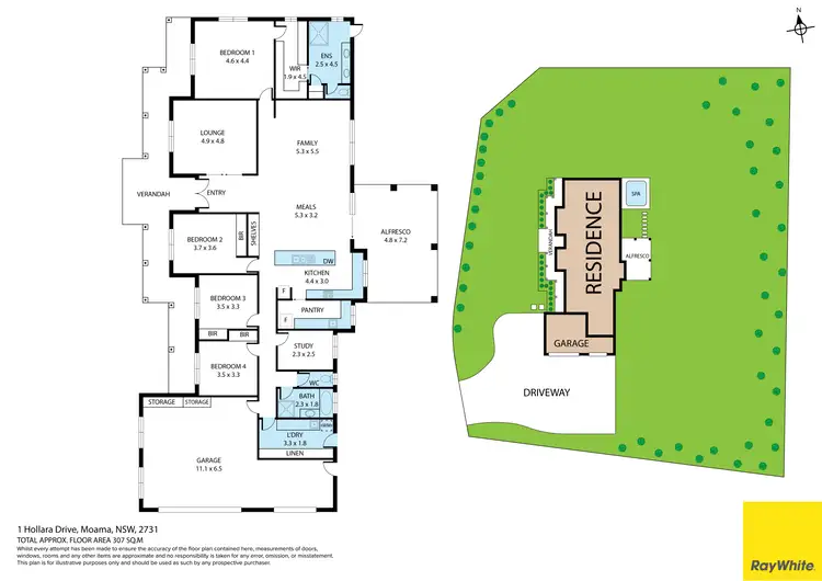 Floorplan of Homely house listing, 1 Hollara Drive, Moama NSW 2731
