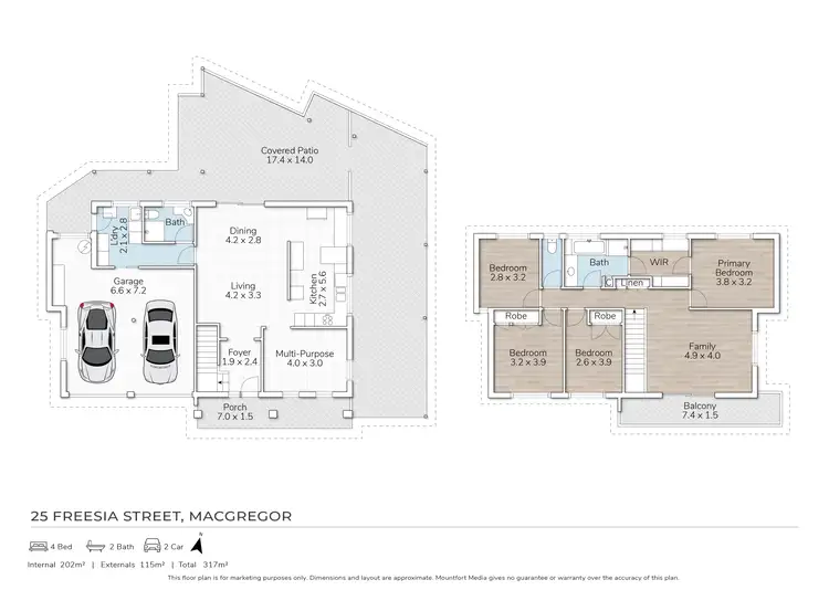 Floorplan of Homely house listing, 25 Freesia Street, Macgregor QLD 4109