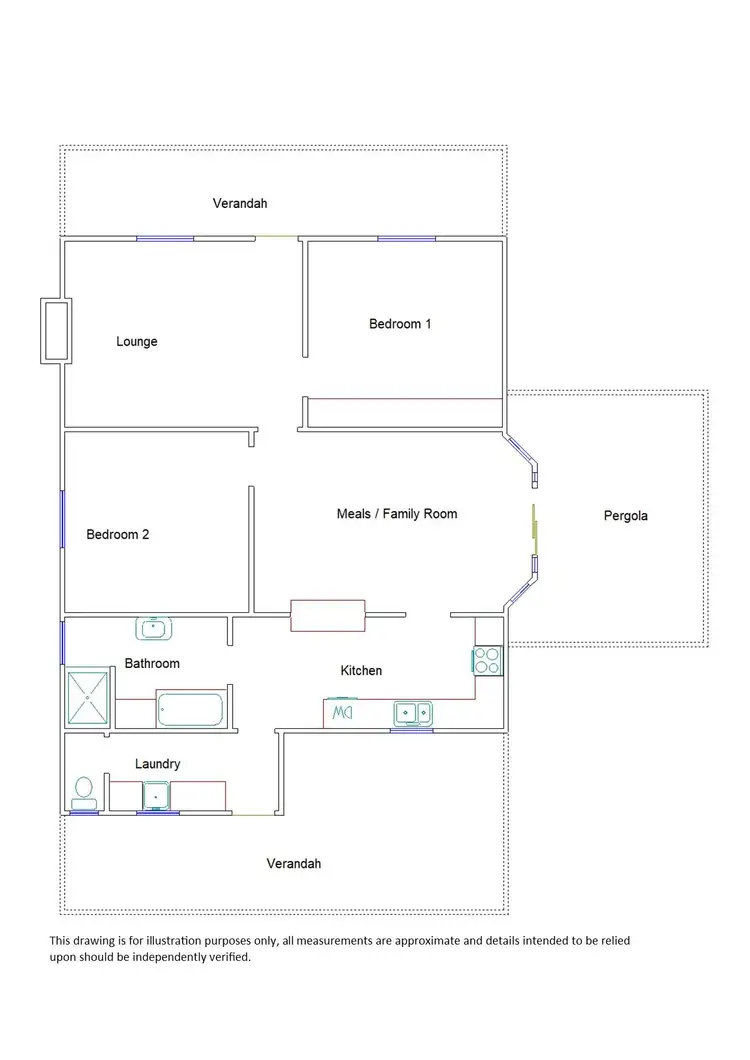 Floorplan of Homely house listing, 43 Dunn Street, Bordertown SA 5268