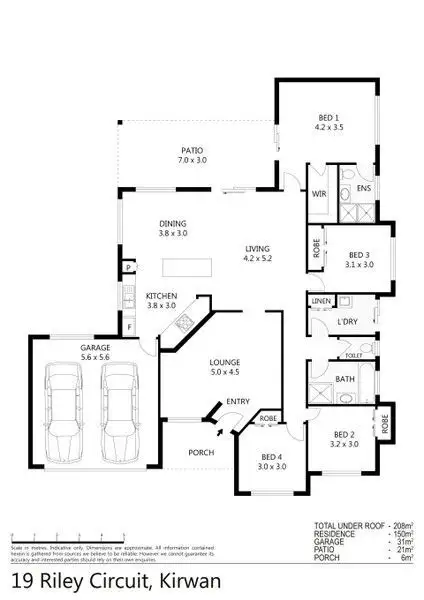 Floorplan of Homely house listing, 19 Riley Circuit, Kirwan QLD 4817