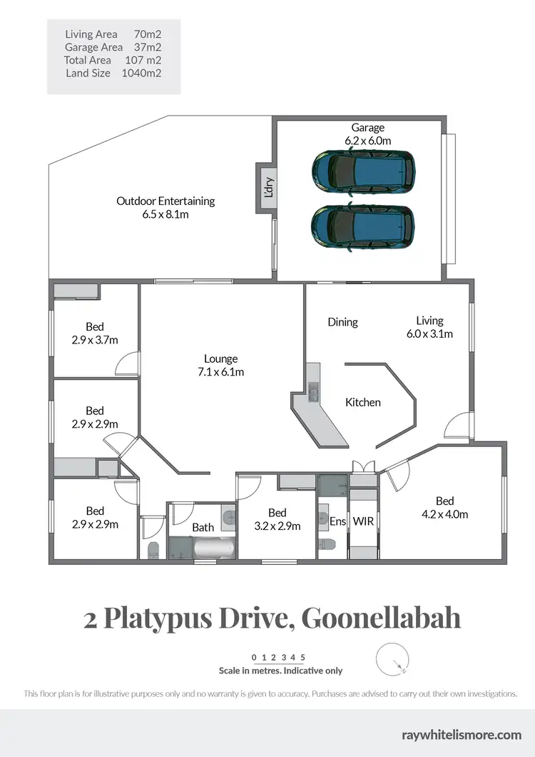 Floorplan of Homely house listing, 2 Platypus Place, Goonellabah NSW 2480