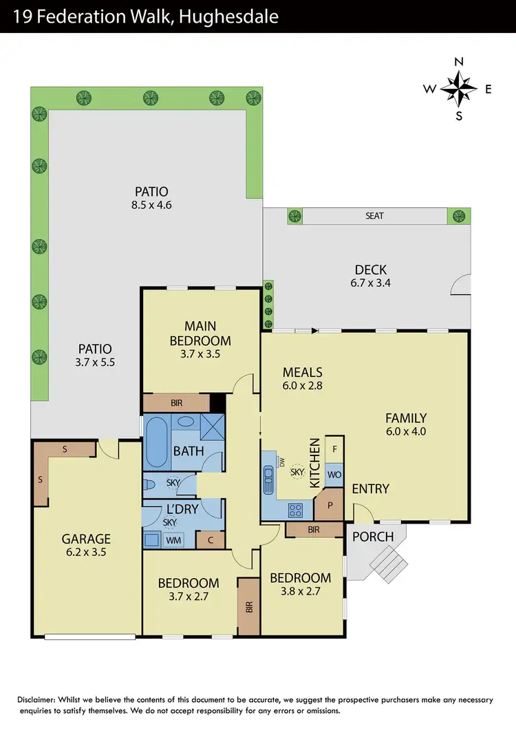 Floorplan of Homely house listing, 19 Federation Walk, Hughesdale VIC 3166