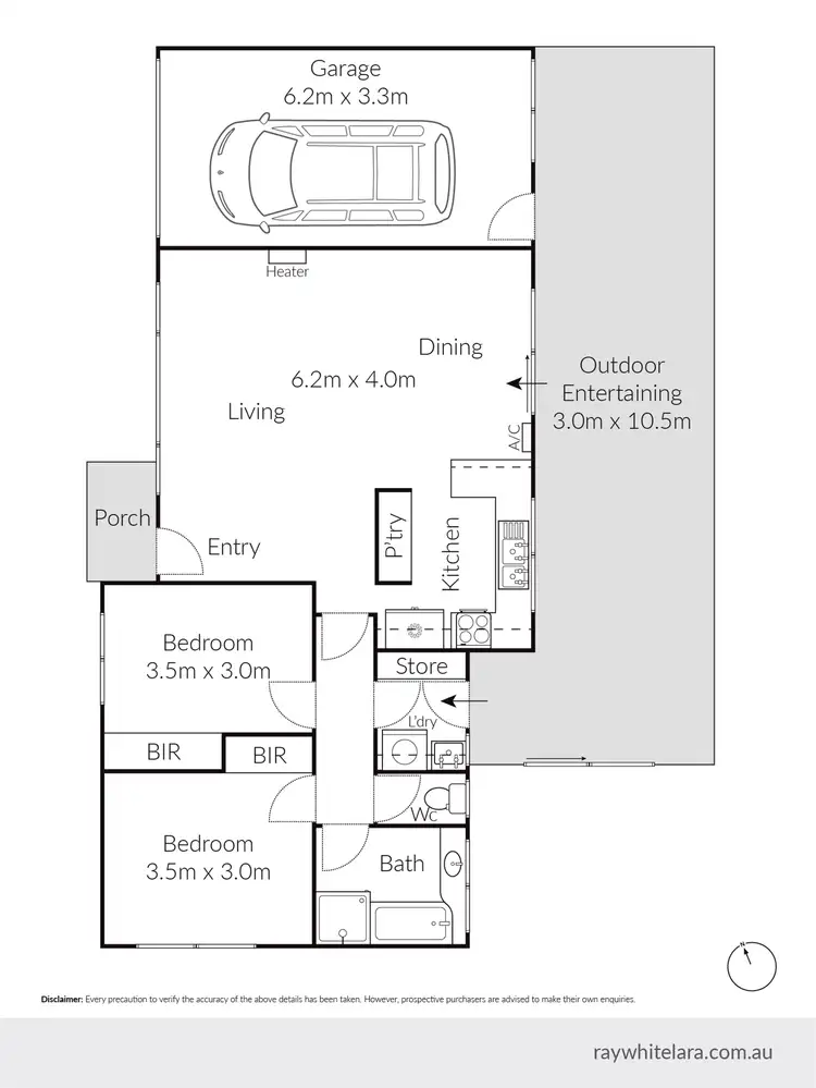 Floorplan of Homely unit listing, 3/57 Forest Road South, Lara VIC 3212