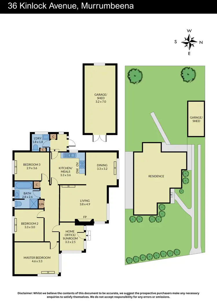 Floorplan of Homely house listing, 36 Kinlock Avenue, Murrumbeena VIC 3163