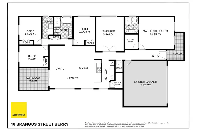 Floorplan of Homely house listing, 16 Brangus Close, Berry NSW 2535