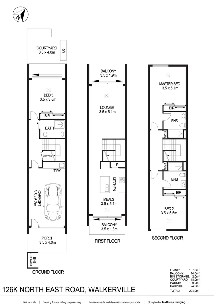 Floorplan of Homely townhouse listing, 126K North East Road, Walkerville SA 5081