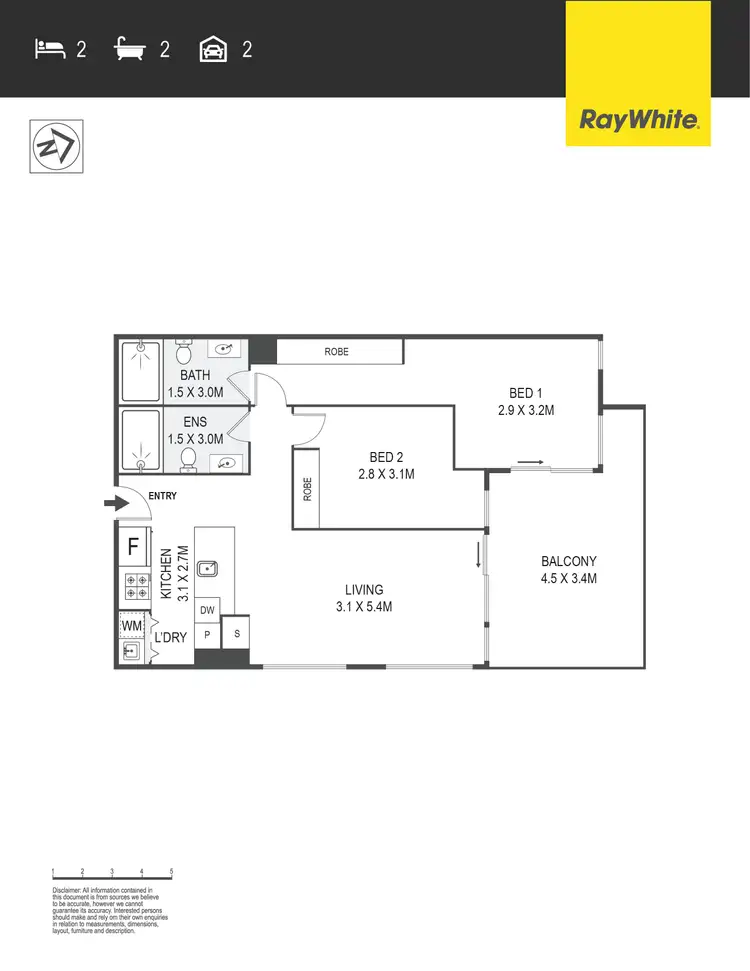 Floorplan of Homely apartment listing, 69/5 Kerridge Street, Kingston ACT 2604