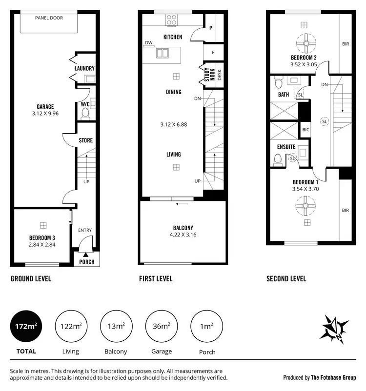 Floorplan of Homely townhouse listing, 15 Pyers Street, St Clair SA 5011