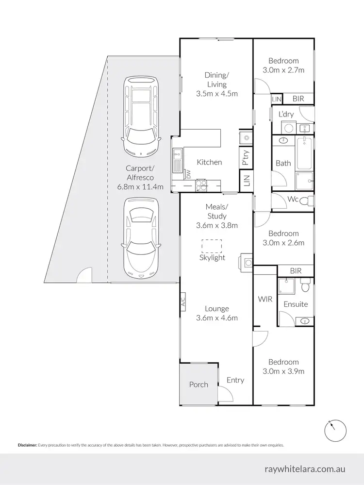 Floorplan of Homely house listing, 1/16 Benjamin Drive, Lara VIC 3212