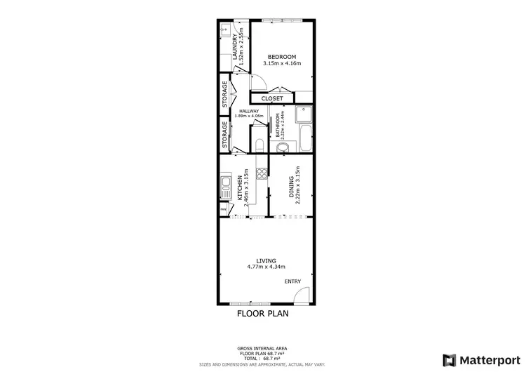 Floorplan of Homely unit listing, 7/90 Beveridge Street, Swan Hill VIC 3585