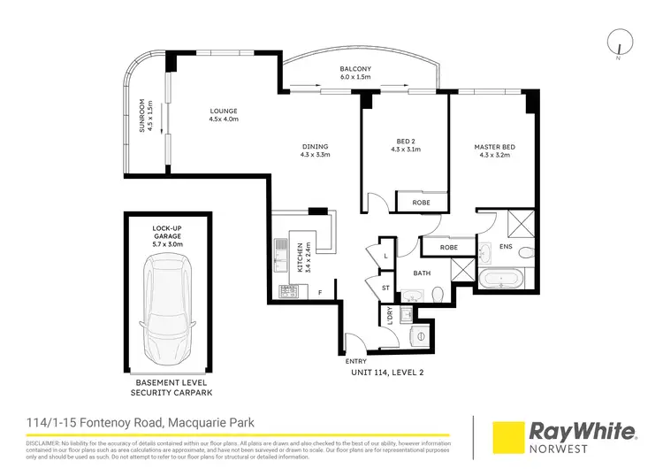 Floorplan of Homely apartment listing, 114/1-15 Fontenoy Road, Macquarie Park NSW 2113