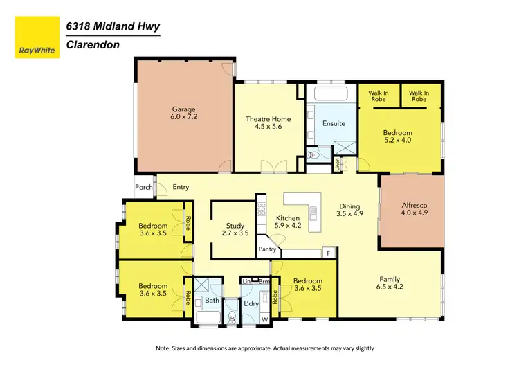 Floorplan of Homely house listing, 6318 Midland Highway, Clarendon VIC 3352