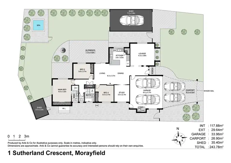 Floorplan of Homely house listing, 1 Sutherland Crescent, Morayfield QLD 4506