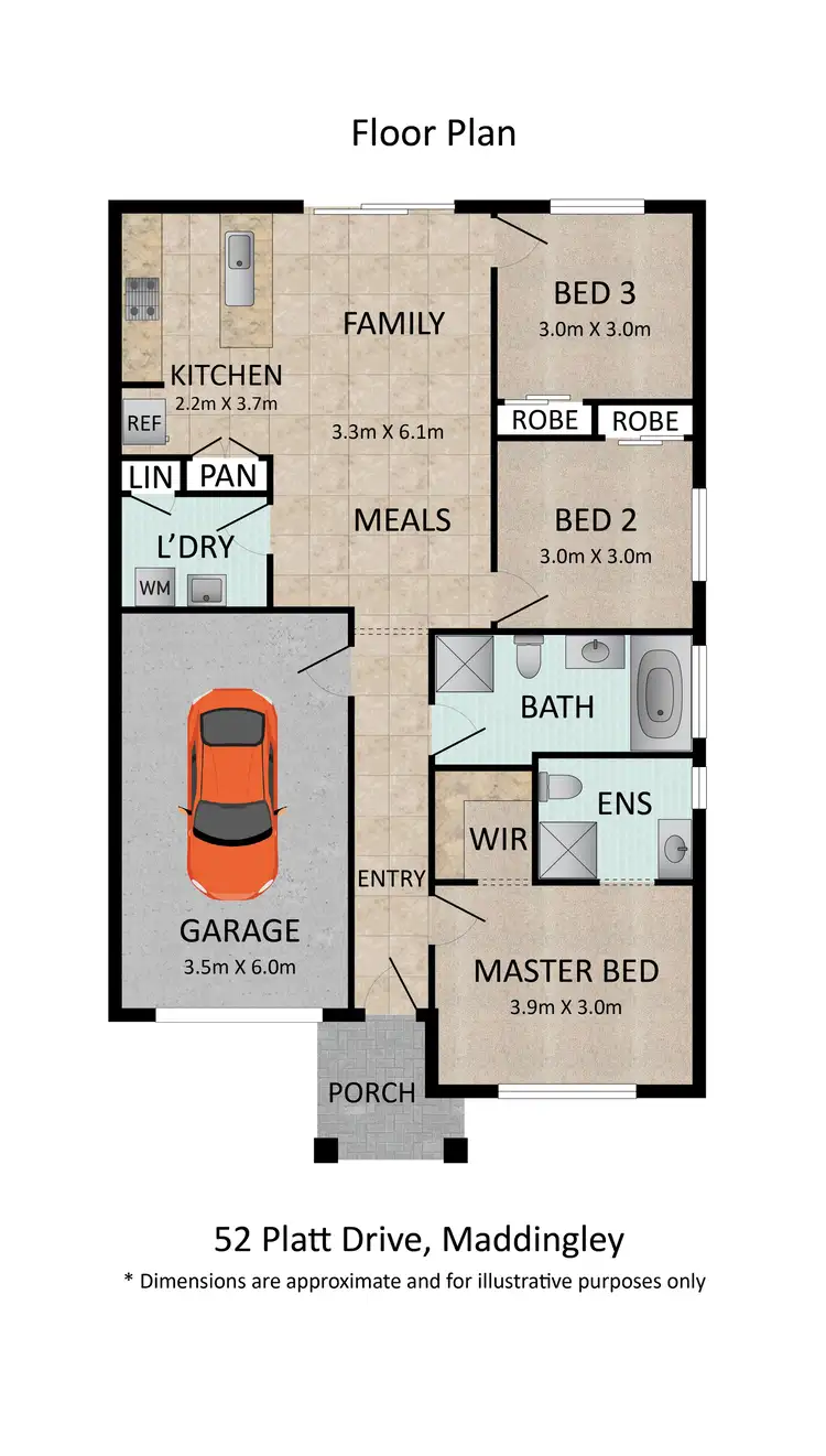 Floorplan of Homely house listing, 52 Platt Drive, Maddingley VIC 3340