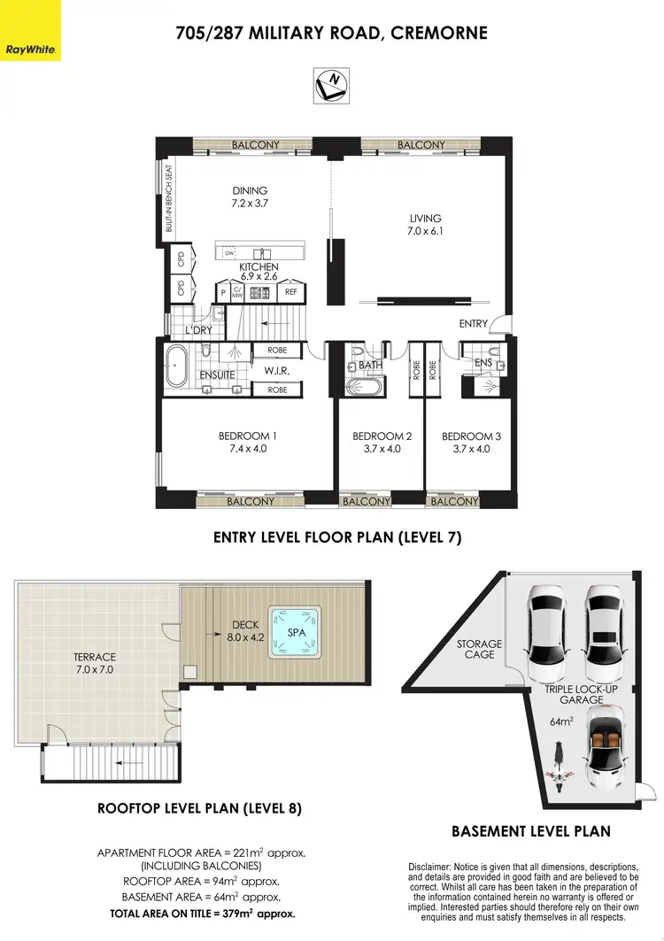 Floorplan of Homely apartment listing, 705/287 Military Road, Cremorne NSW 2090