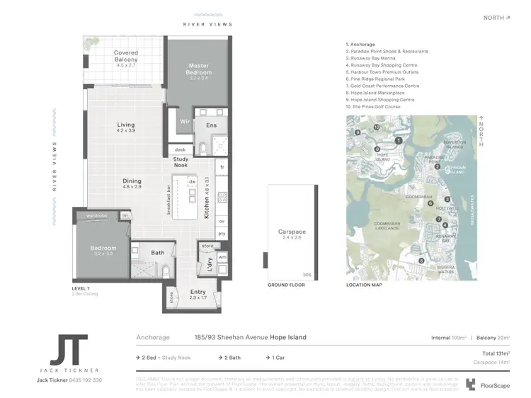 Floorplan of Homely unit listing, 185/93 Sheehan Avenue, Hope Island QLD 4212