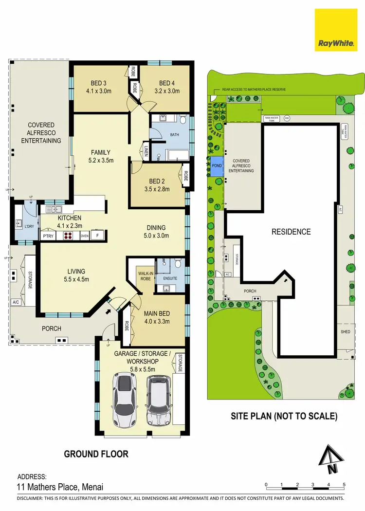 Floorplan of Homely house listing, 11 Mathers Place, Menai NSW 2234